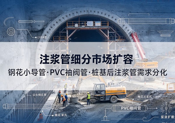 无锡注浆管细分市场扩容，隧道钢花小导管、PVC 袖阀管、桩基后注浆管需求分化